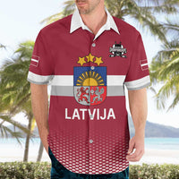 Custom Latvia Ice Hockey Champions Hawaiian Shirt Come on Latvija Red style