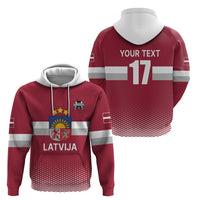 Custom Latvia Ice Hockey Champions Hoodie Come on Latvija Red style