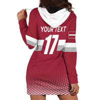 Custom Latvia Ice Hockey Champions Hoodie Dress Come on Latvija Red style