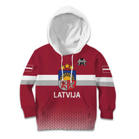 Custom Latvia Ice Hockey Champions Kid Hoodie Come on Latvija Red style