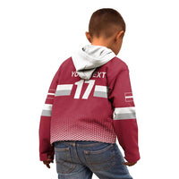 Custom Latvia Ice Hockey Champions Kid Hoodie Come on Latvija Red style