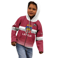Custom Latvia Ice Hockey Champions Kid Hoodie Come on Latvija Red style