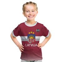 Custom Latvia Ice Hockey Champions Kid T Shirt Come on Latvija Red style