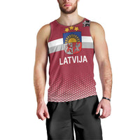 Custom Latvia Ice Hockey Champions Men Tank Top Come on Latvija Red style