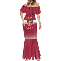 Custom Latvia Ice Hockey Champions Mermaid Dress Come on Latvija Red style