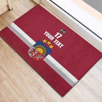 Custom Latvia Ice Hockey Champions Rubber Doormat Come on Latvija Red style
