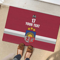 Custom Latvia Ice Hockey Champions Rubber Doormat Come on Latvija Red style