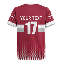 Custom Latvia Ice Hockey Champions Rugby Jersey Come on Latvija Red style