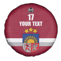 Custom Latvia Ice Hockey Champions Spare Tire Cover Come on Latvija Red style