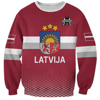 Custom Latvia Ice Hockey Champions Sweatshirt Come on Latvija Red style