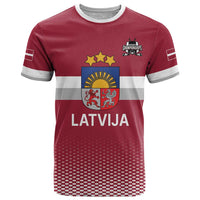 Custom Latvia Ice Hockey Champions T Shirt Come on Latvija Red style
