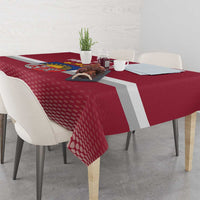 Custom Latvia Ice Hockey Champions Tablecloth Come on Latvija Red style