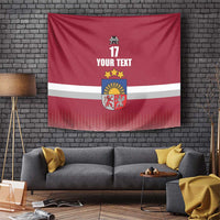 Custom Latvia Ice Hockey Champions Tapestry Come on Latvija Red style