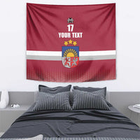 Custom Latvia Ice Hockey Champions Tapestry Come on Latvija Red style