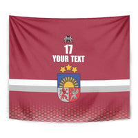 Custom Latvia Ice Hockey Champions Tapestry Come on Latvija Red style