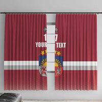 Custom Latvia Ice Hockey Champions Window Curtain Come on Latvija Red style