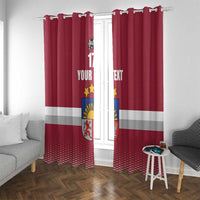 Custom Latvia Ice Hockey Champions Window Curtain Come on Latvija Red style