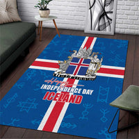 Iceland Icelandic National Day Area Rug Happy 81th Anniversary