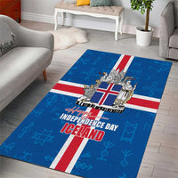 Iceland Icelandic National Day Area Rug Happy 81th Anniversary