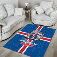 Iceland Icelandic National Day Area Rug Happy 81th Anniversary