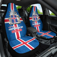 Iceland Icelandic National Day Car Seat Cover Happy 81th Anniversary