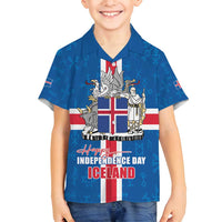 Iceland Icelandic National Day Family Matching Long Sleeve Bodycon Dress and Hawaiian Shirt Happy 81th Anniversary