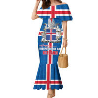 Iceland Icelandic National Day Family Matching Mermaid Dress and Hawaiian Shirt Happy 81th Anniversary