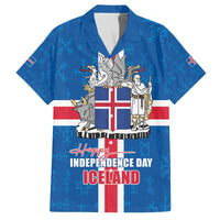 Iceland Icelandic National Day Family Matching Off The Shoulder Long Sleeve Dress and Hawaiian Shirt Happy 81th Anniversary