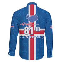 Iceland Icelandic National Day Family Matching Short Sleeve Bodycon Dress and Hawaiian Shirt Happy 81th Anniversary