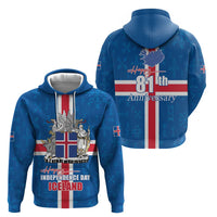 Iceland Icelandic National Day Hoodie Happy 81th Anniversary