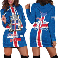 Iceland Icelandic National Day Hoodie Dress Happy 81th Anniversary