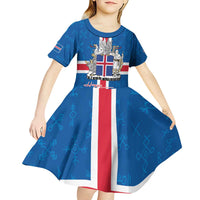 Iceland Icelandic National Day Kid Short Sleeve Dress Happy 81th Anniversary