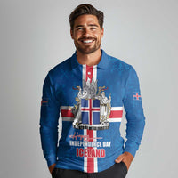 Iceland Icelandic National Day Long Sleeve Polo Shirt Happy 81th Anniversary