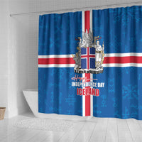 Iceland Icelandic National Day Shower Curtain Happy 81th Anniversary