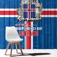 Iceland Icelandic National Day Window Curtain Happy 81th Anniversary