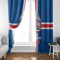 Iceland Icelandic National Day Window Curtain Happy 81th Anniversary