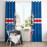 Iceland Icelandic National Day Window Curtain Happy 81th Anniversary