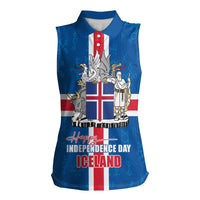 Iceland Icelandic National Day Women Sleeveless Polo Shirt Happy 81th Anniversary