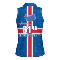 Iceland Icelandic National Day Women Sleeveless Polo Shirt Happy 81th Anniversary