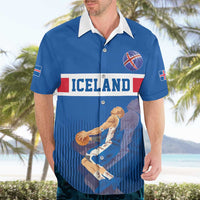 Iceland Basketball Custom Hawaiian Shirt Blue Style