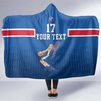 Iceland Basketball Custom Hooded Blanket Blue Style