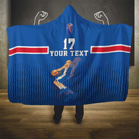 Iceland Basketball Custom Hooded Blanket Blue Style