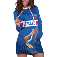 Iceland Basketball Custom Hoodie Dress Blue Style