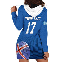 Iceland Basketball Custom Hoodie Dress Blue Style