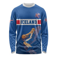 Iceland Basketball Custom Long Sleeve Shirt Blue Style