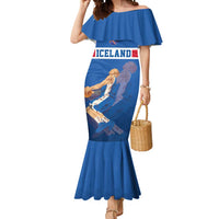 Iceland Basketball Custom Mermaid Dress Blue Style