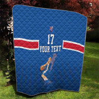 Iceland Basketball Custom Quilt Blue Style