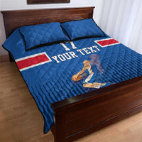 Iceland Basketball Custom Quilt Bed Set Blue Style