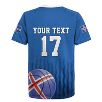 Iceland Basketball Custom Rugby Jersey Blue Style