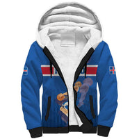 Iceland Basketball Custom Sherpa Hoodie Blue Style